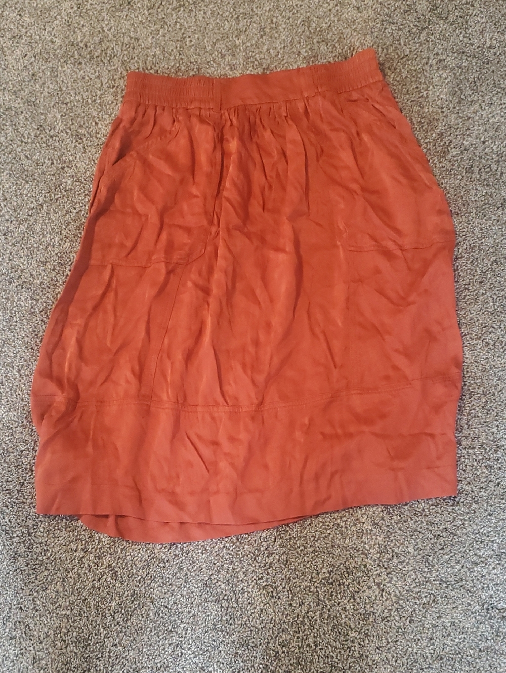 LOFT Rust Midi Skirt